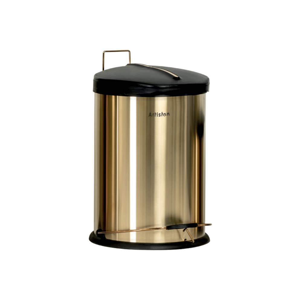 سطل زباله استیل طلایی12لیتری کد 30129