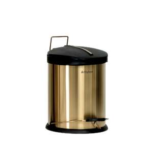 سطل زباله استیل طلایی5 لیتری کد 30059